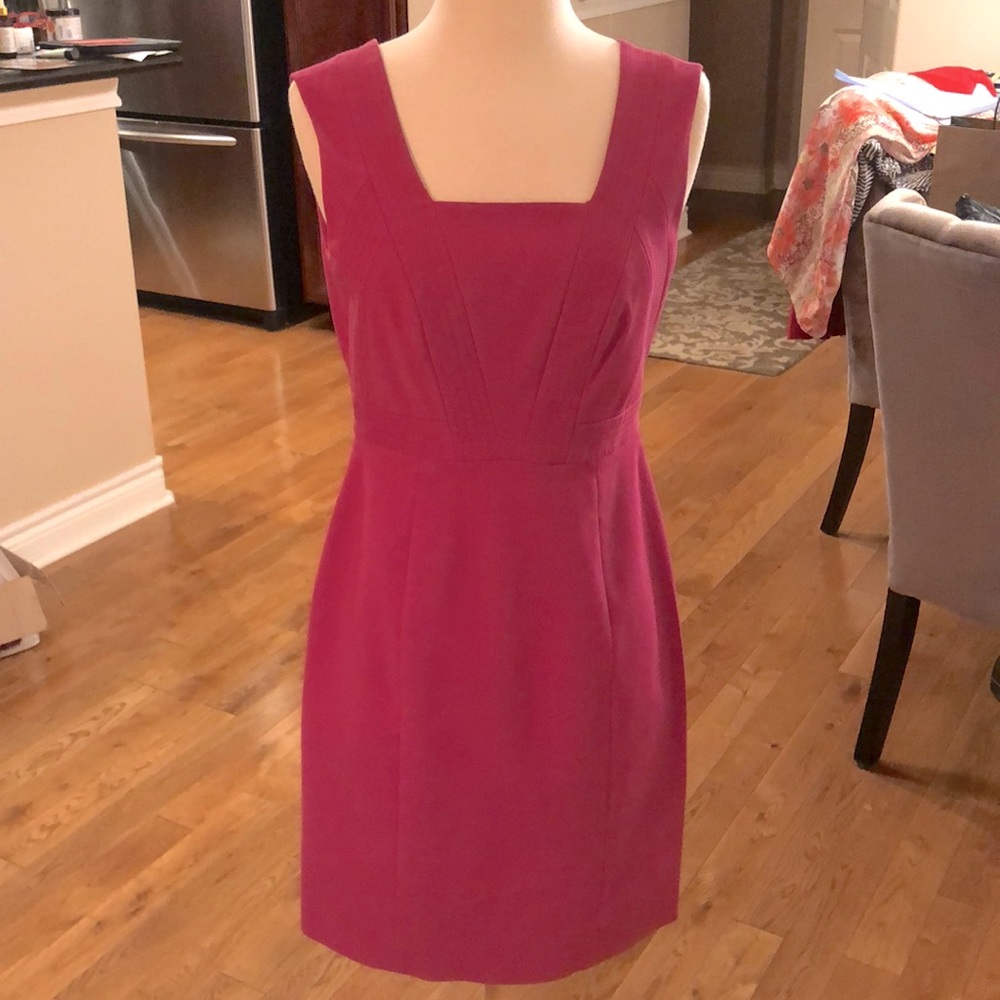 Hot pink sleeveless dress